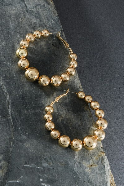 Ball Hoop Earrings