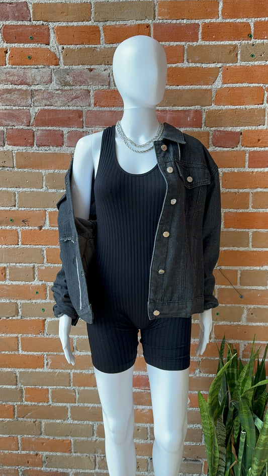 Seamless Ribbed Romper
