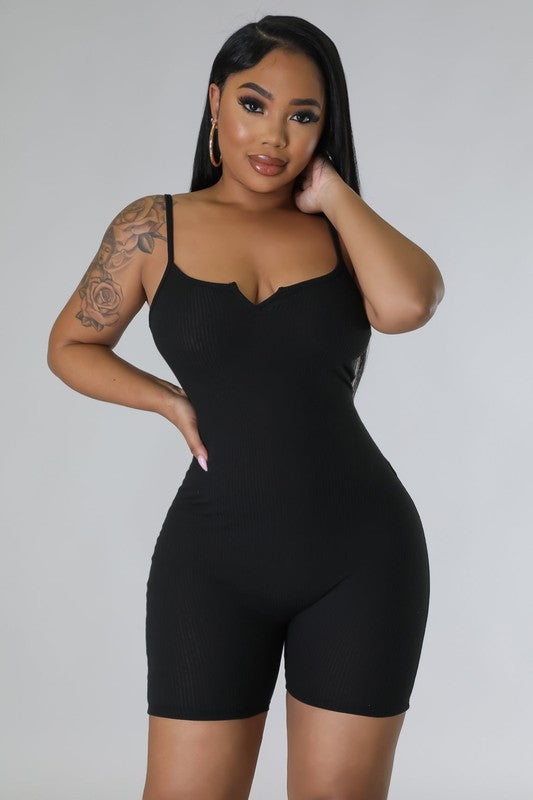 Ribbed Jersey Romper