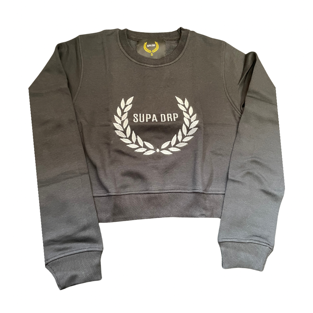 Women's Crop Embroidered Sweatshirt