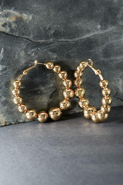 Ball Hoop Earrings
