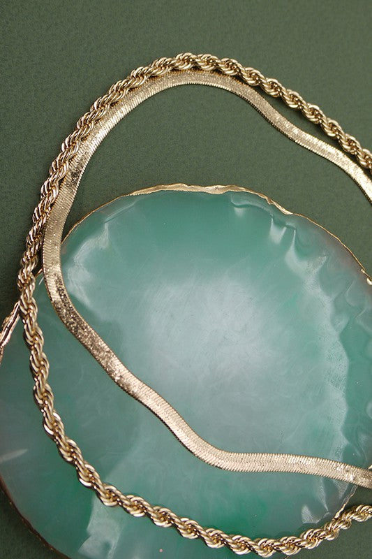 Snake & Rope Chain Set