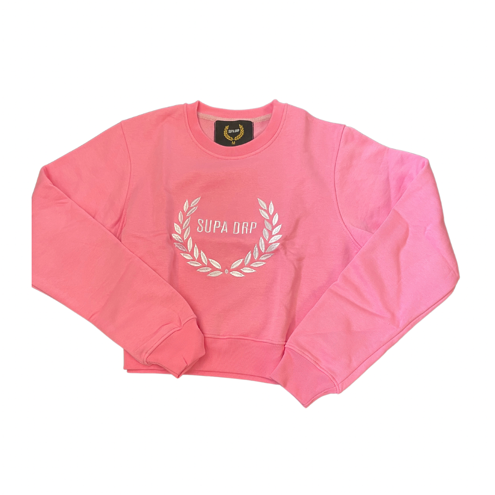 Women's Crop Embroidered Sweatshirt