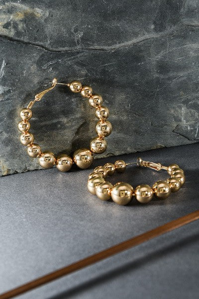 Ball Hoop Earrings