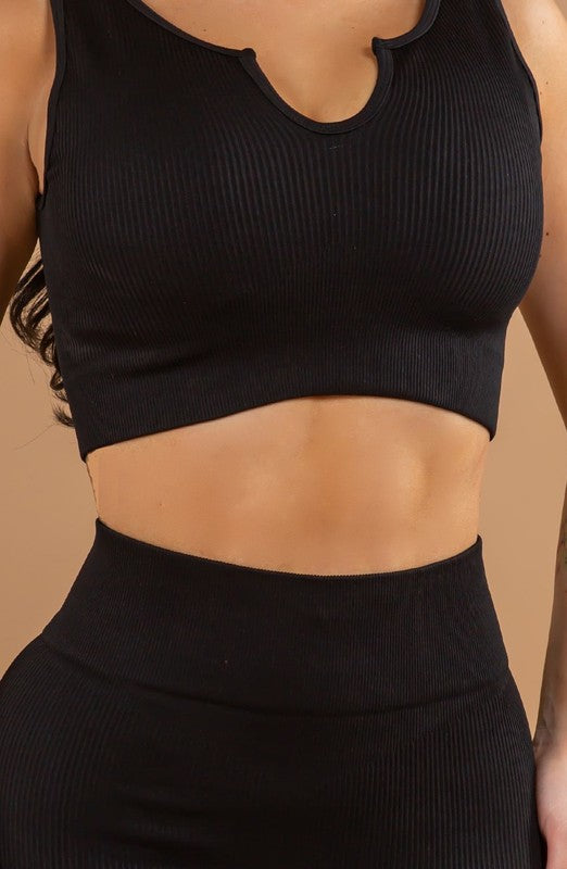 Stretchy Seamless Sara Set Black