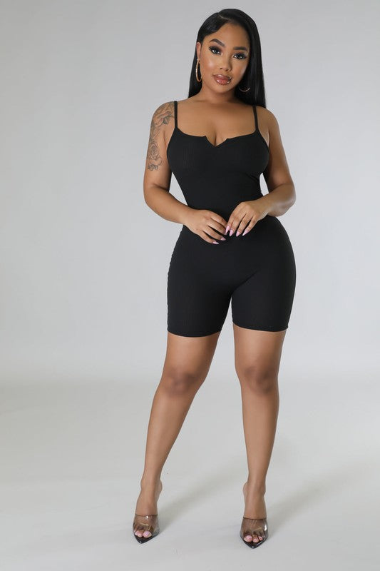 Ribbed Jersey Romper