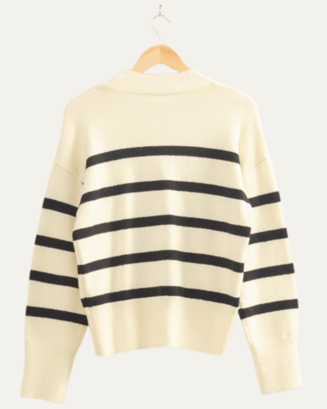 Sara Striped High Neck Sweater