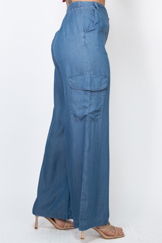 Wide Leg Denim Pant