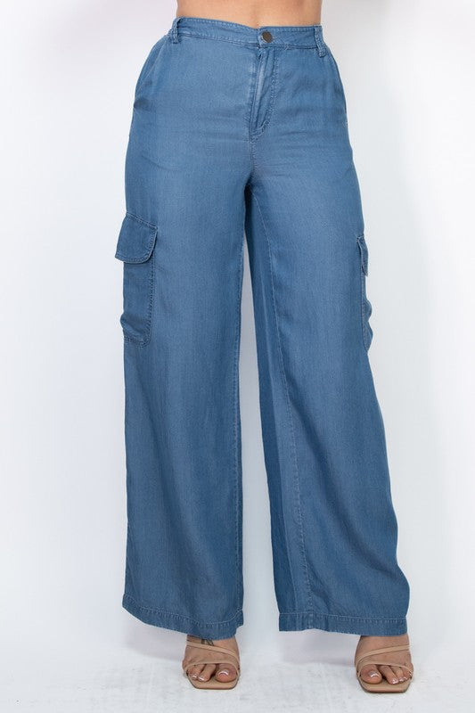 Wide Leg Denim Pant