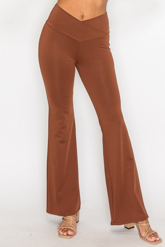 Brown Flare Comfy Leggings