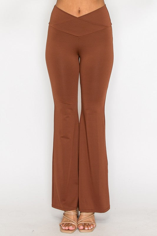Brown Flare Comfy Leggings