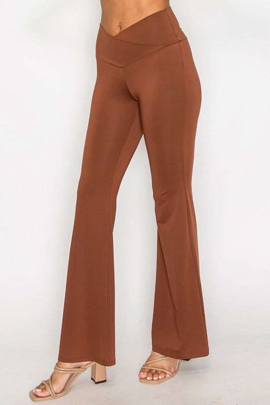 Brown Flare Comfy Leggings