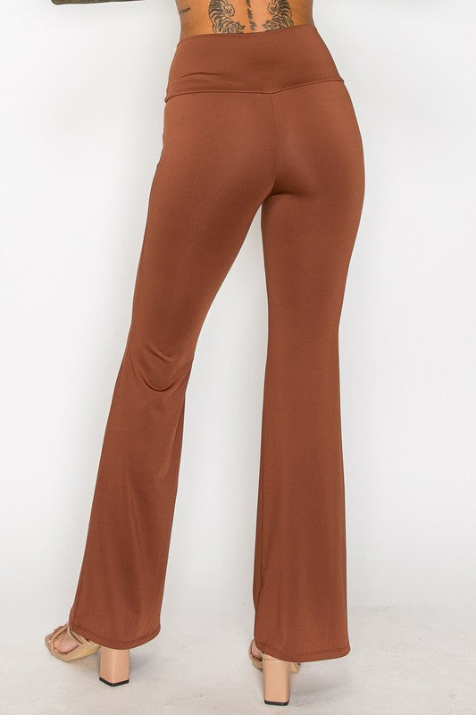 Brown Flare Comfy Leggings