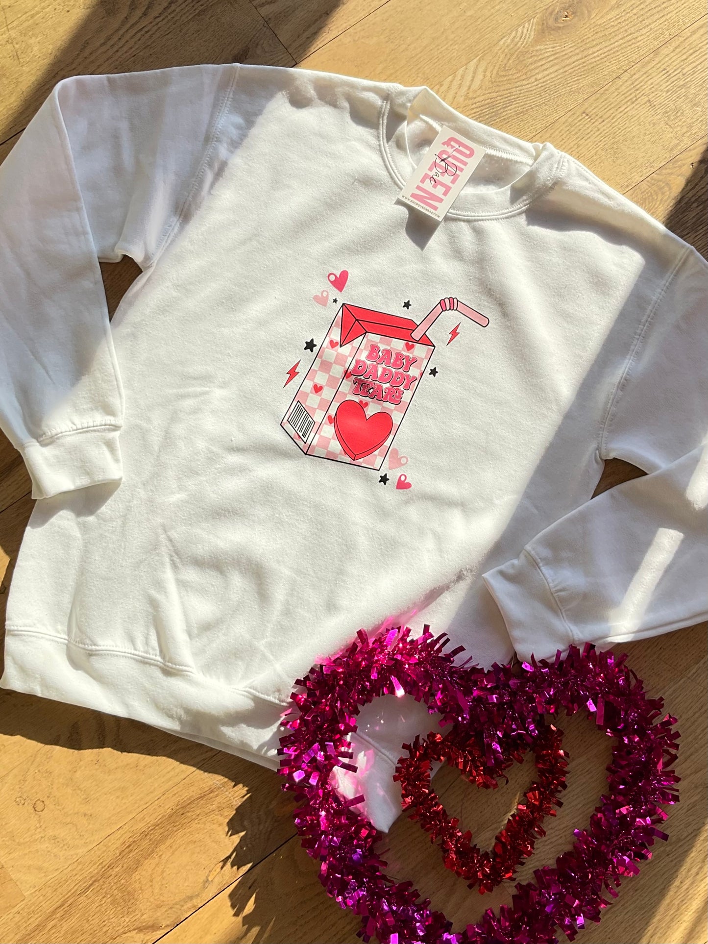 Baby Daddy Tears Crewneck Sweater