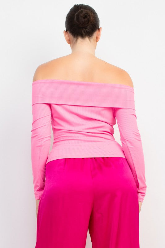 Off Shoulder Long Sleeve Top