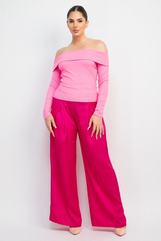 Off Shoulder Long Sleeve Top