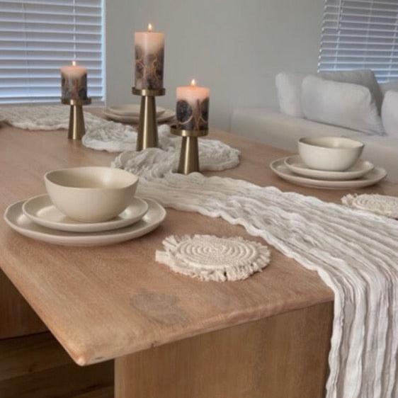 Large macrame coasters
