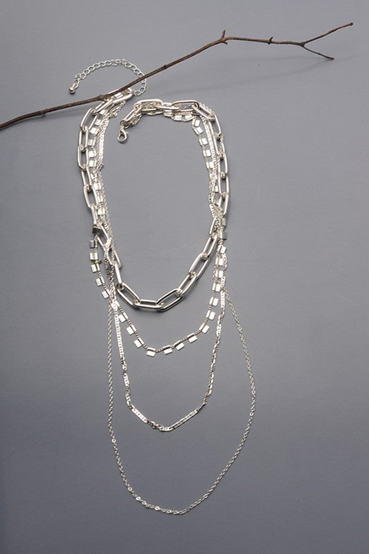 4 Layer Chunky Chain Link Necklace
