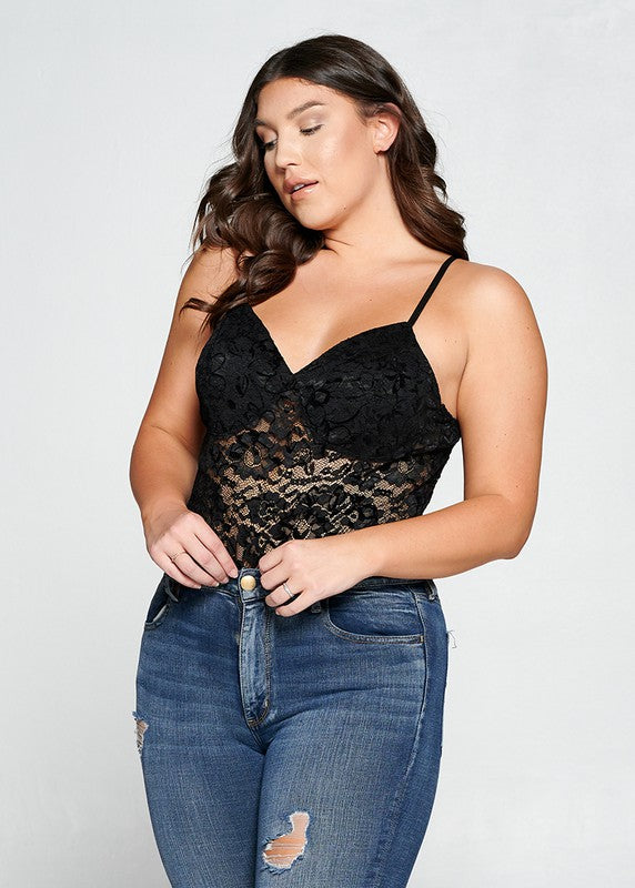 Curvy Plus Lace Bodysuit