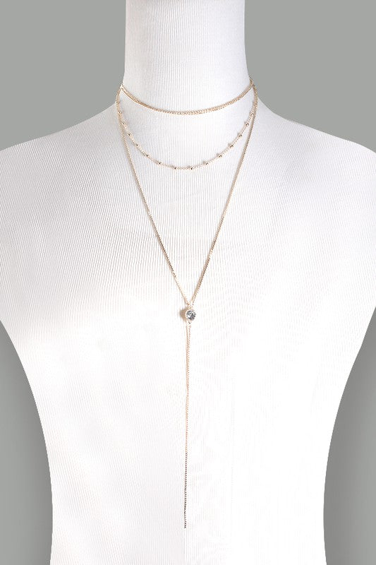 Diamond Double Layer Necklace