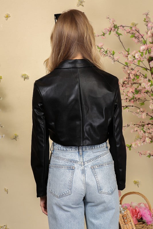 Jane Leather Crop Jacket