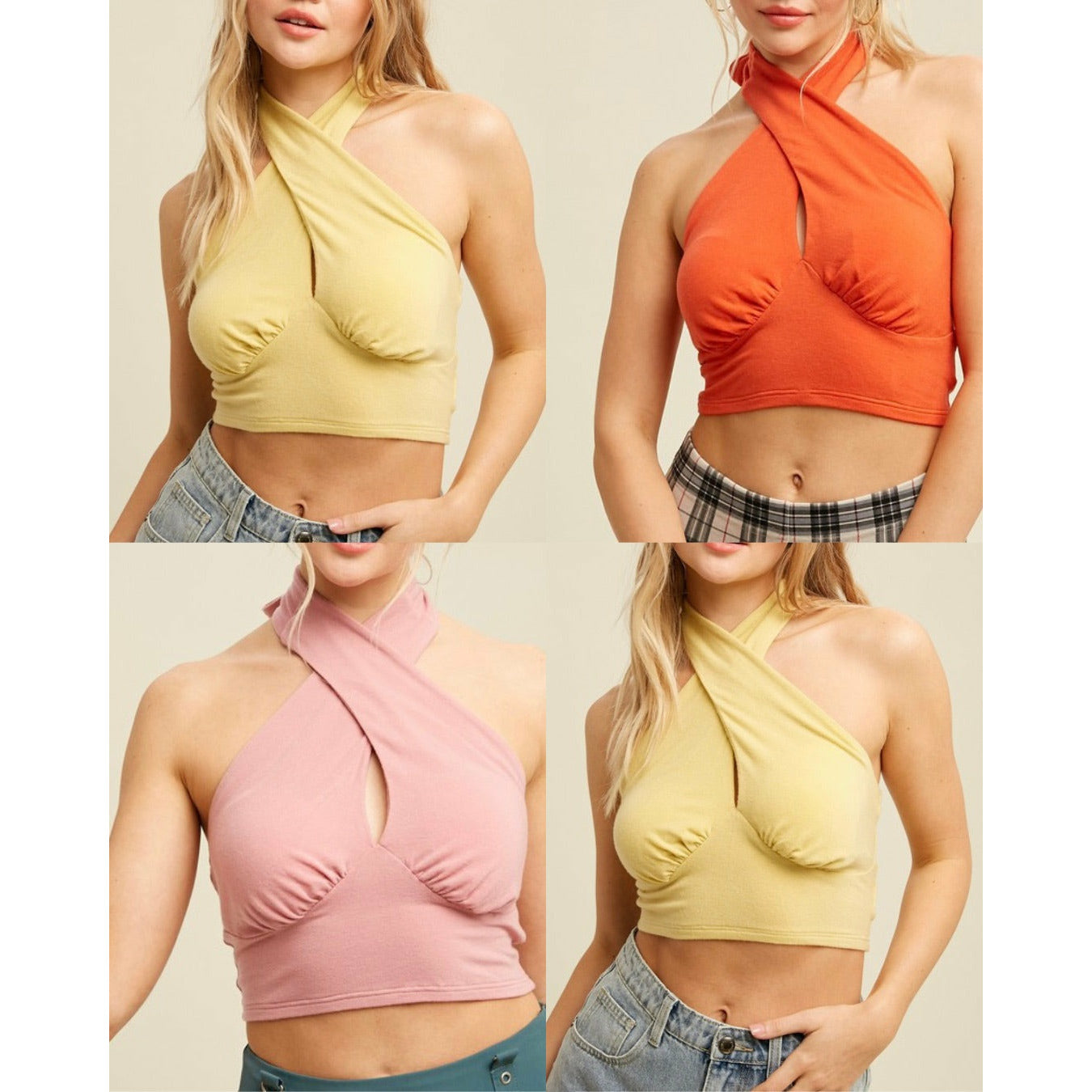 Multi-way Halter Knit Top