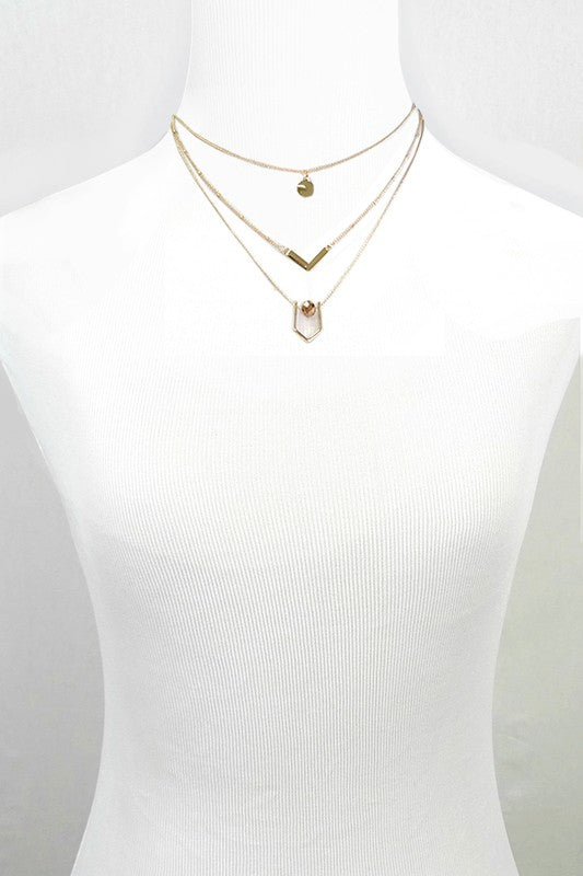 Gold layered necklace