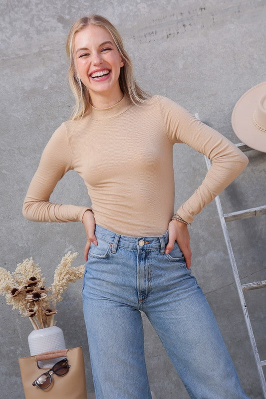 Turtle Neck Basic Knit Top