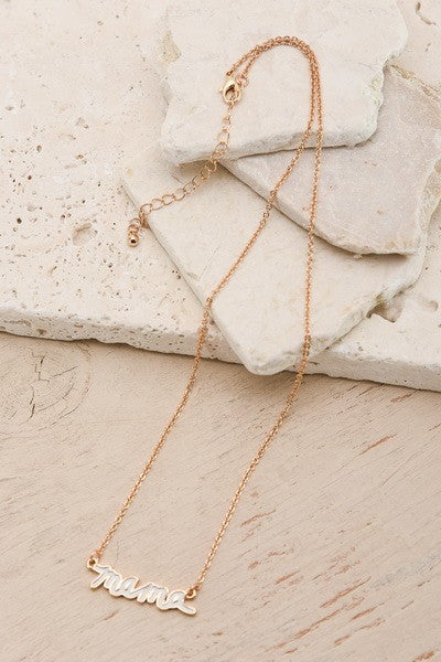 Carved Mama Necklace