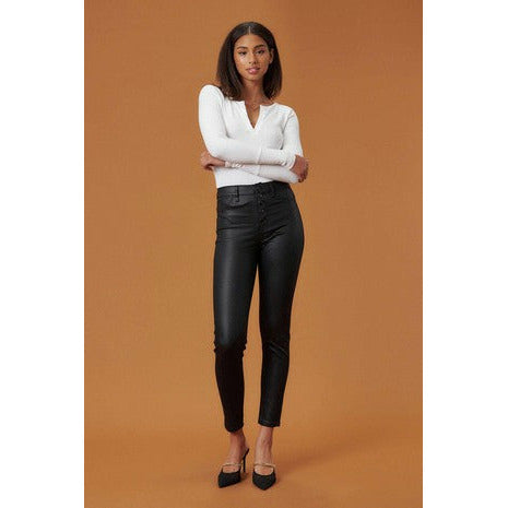 High Waisted Leather Jean
