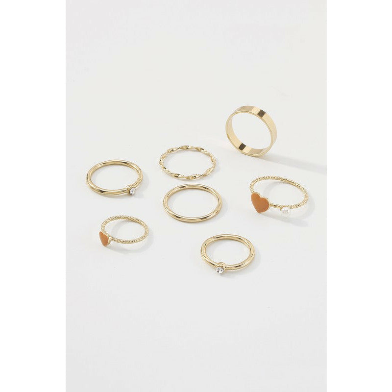 Harper Heart Rings Set