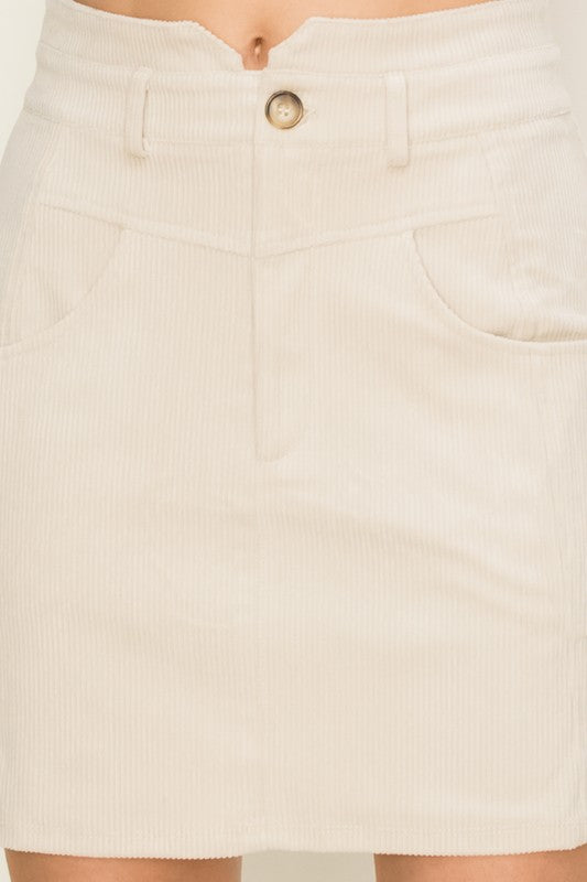 My World Not Your’s Corduroy Skirt