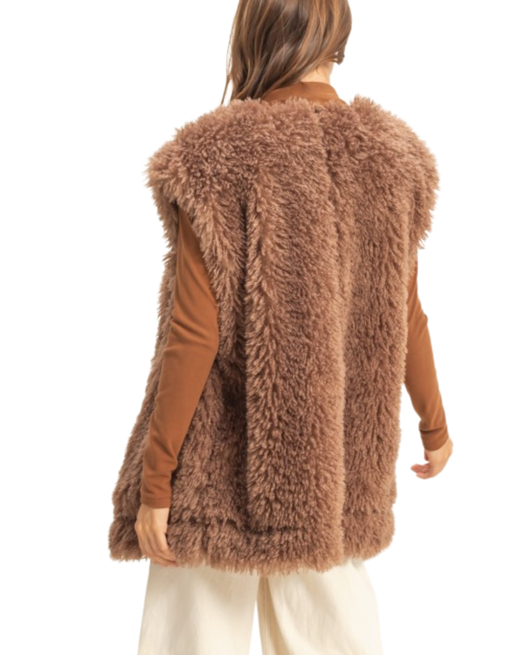 Toggle Closure Detailed Fuzzy Vest