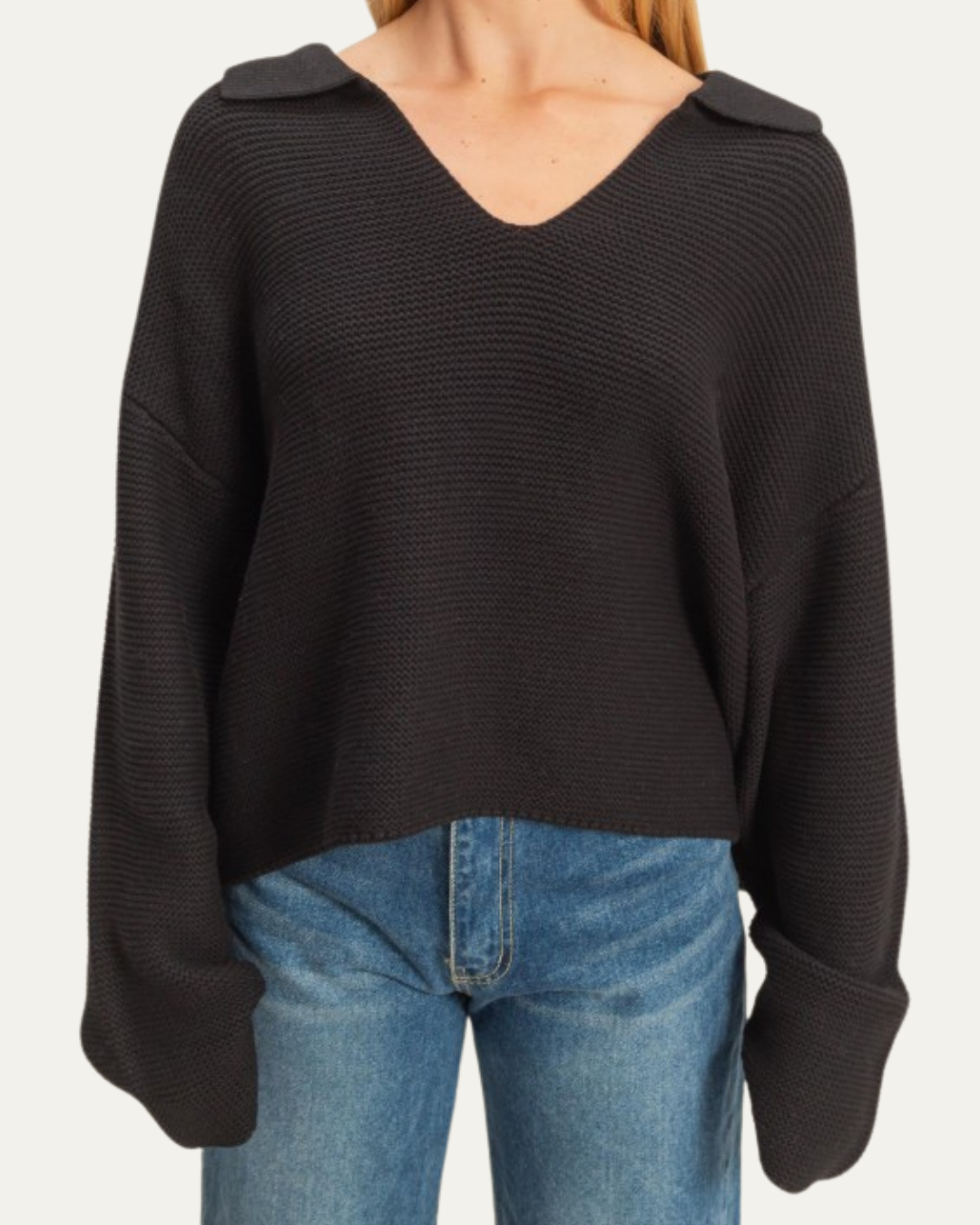 Textured Aspen Collar Pullover