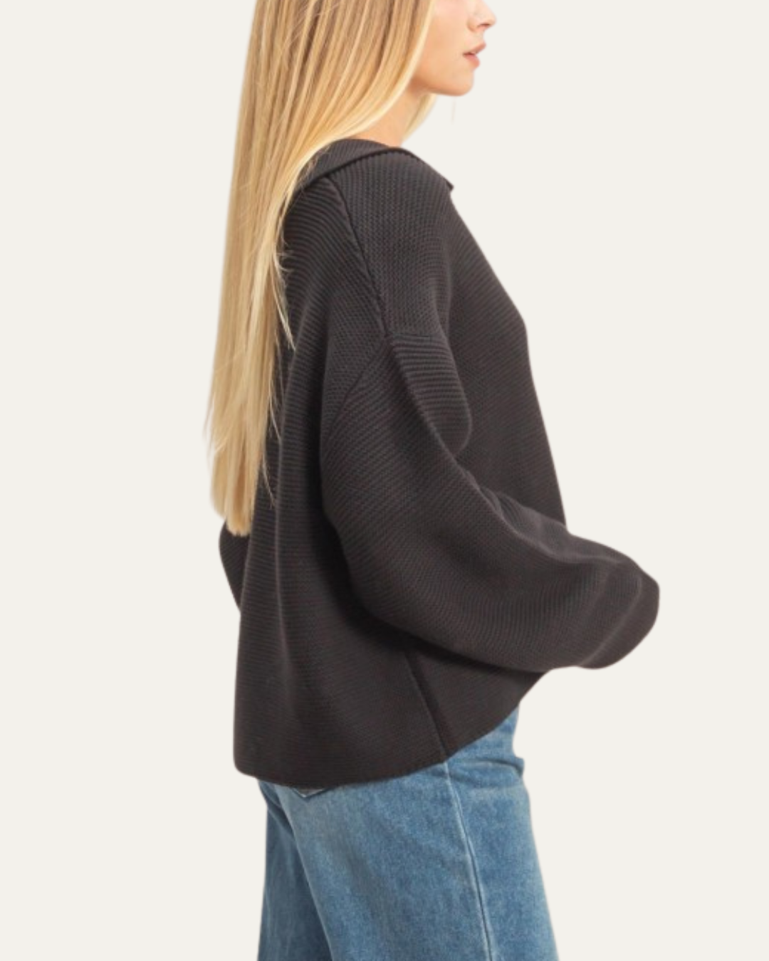 Textured Aspen Collar Pullover