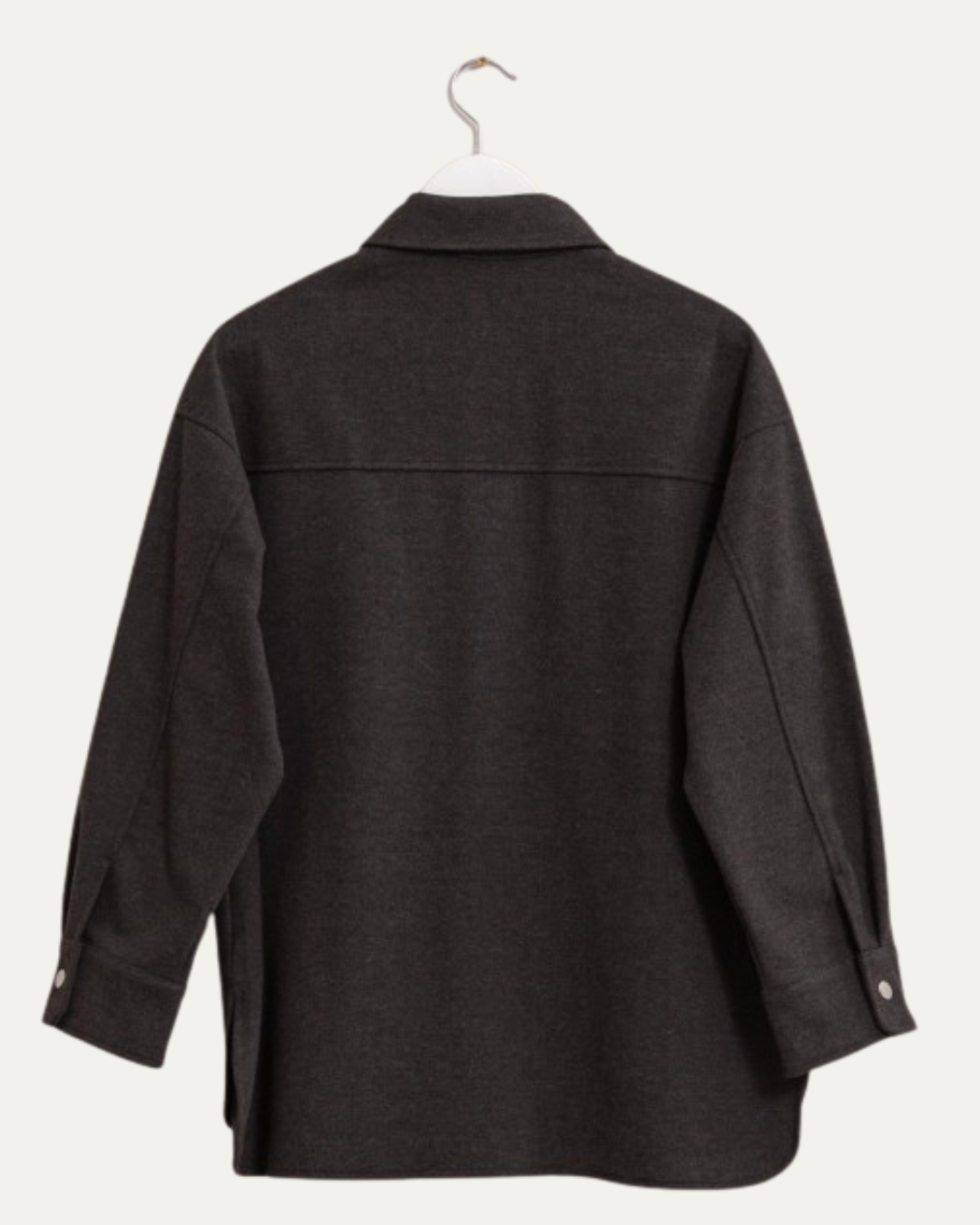 Grey Soft Girl Buttoned Shacket