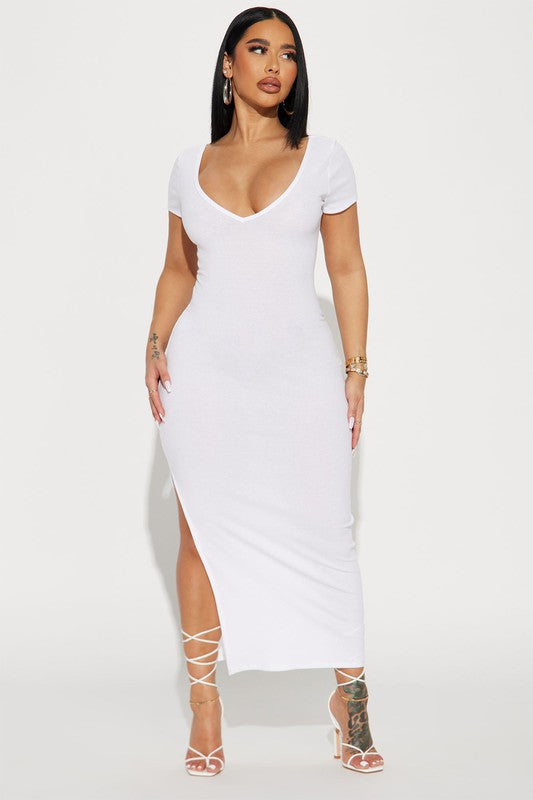 V-neck Maxi Dress