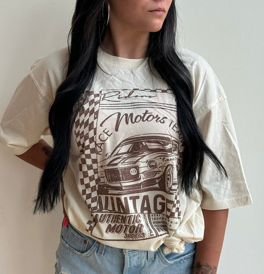 Vintage Race Motors Oversized Graphic Teed