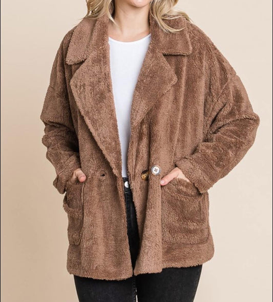 Cozy Girly Teddy Jacket
