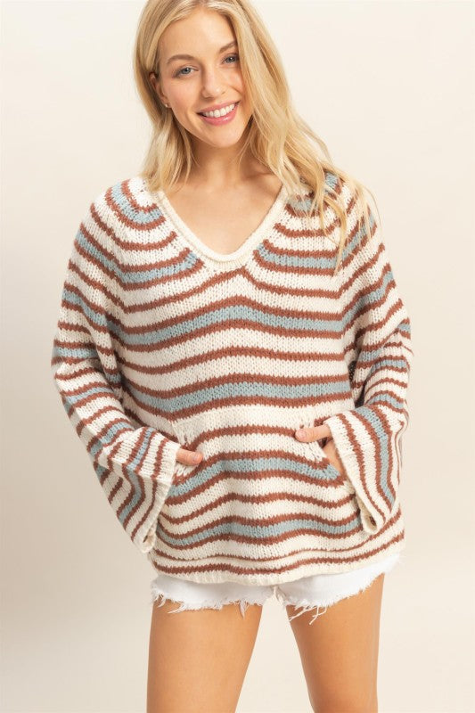 Kangaroo striped pullover