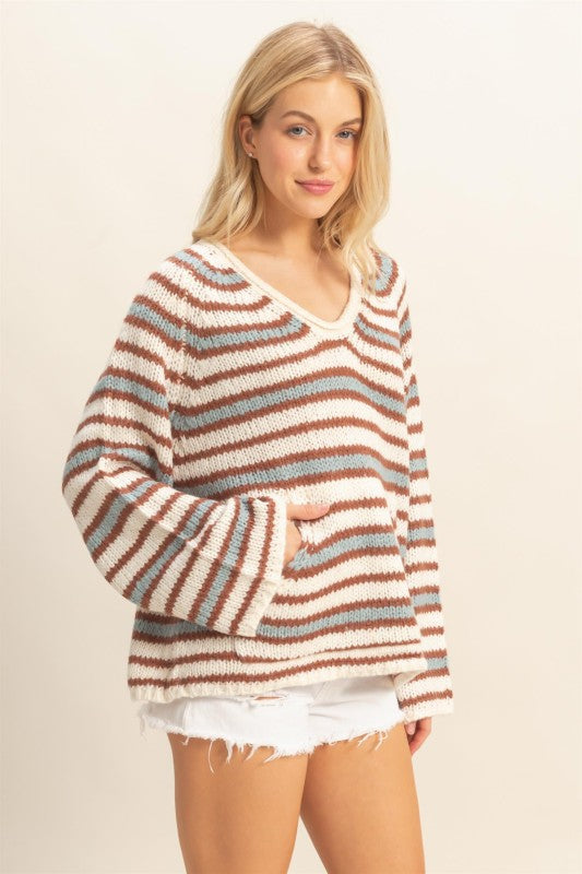 Kangaroo striped pullover