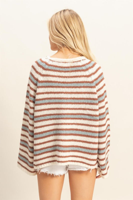 Kangaroo striped pullover
