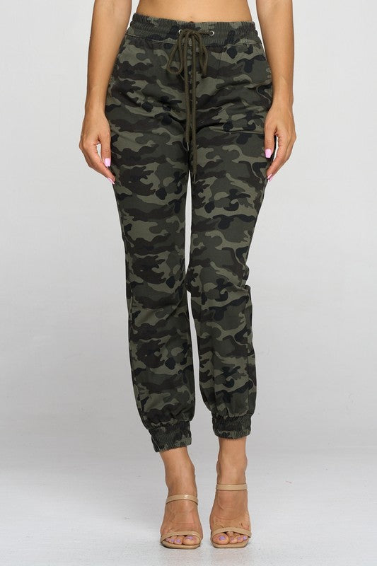 Army Camo Print Cargo Pants