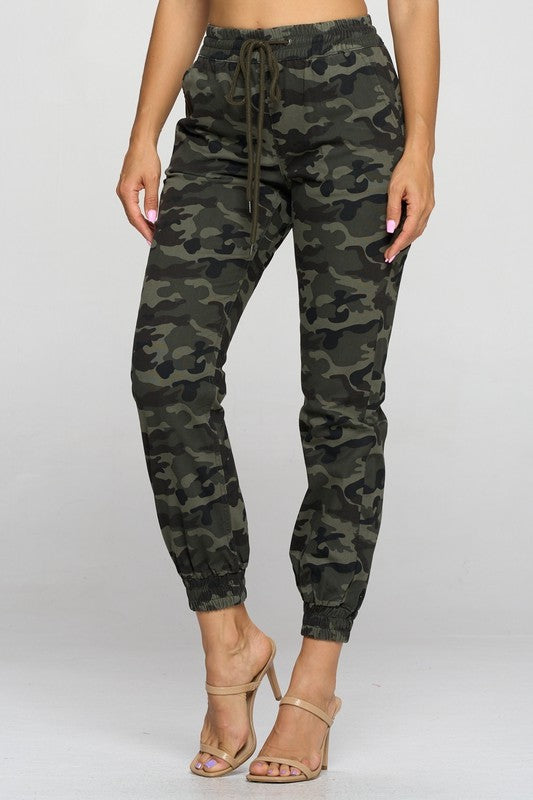 Army Camo Print Cargo Pants