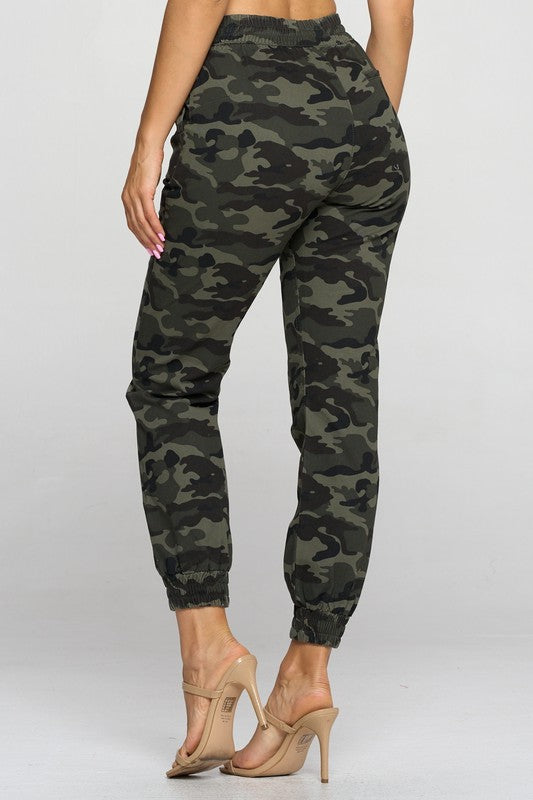 Army Camo Print Cargo Pants