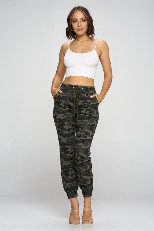 Army Camo Print Cargo Pants