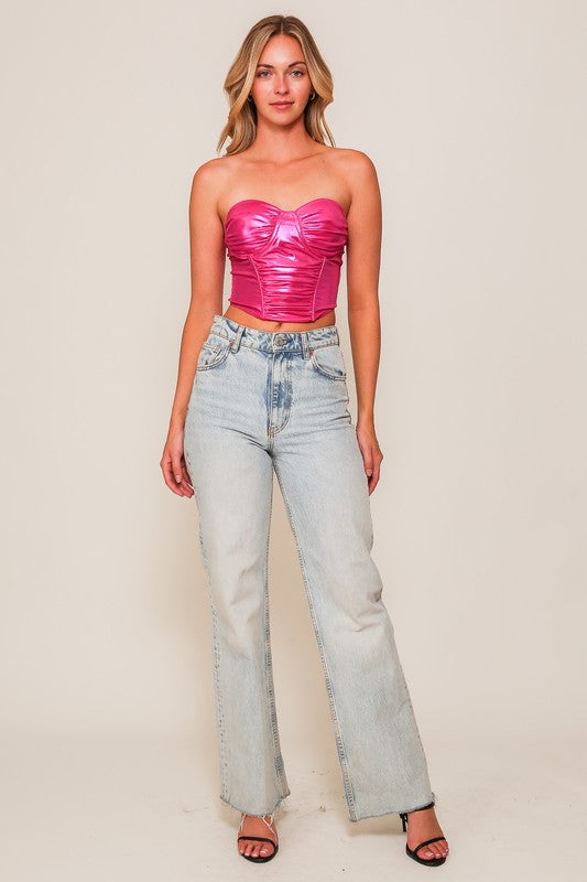 Barbie metallic corset top