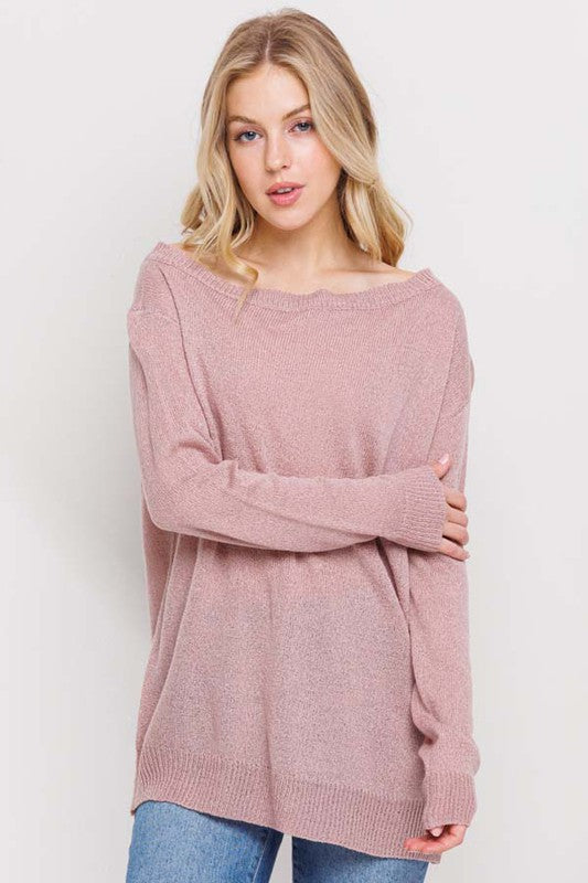 Loose fit sweater top