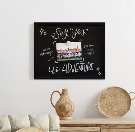 Wooden Framed Magnetic Chalkboard