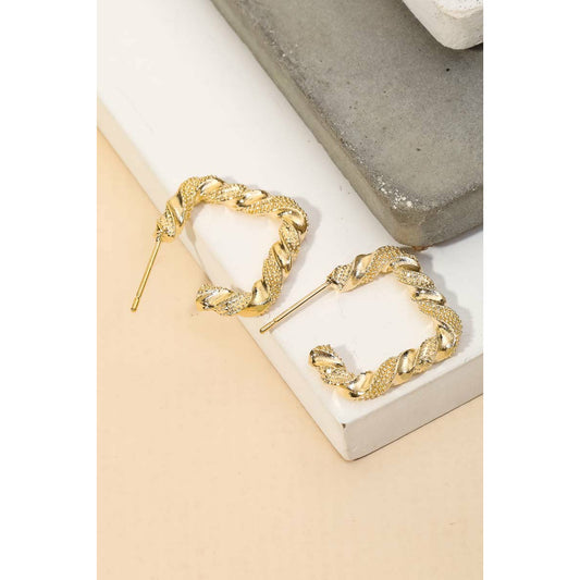 Square Twist Hoop Earrings